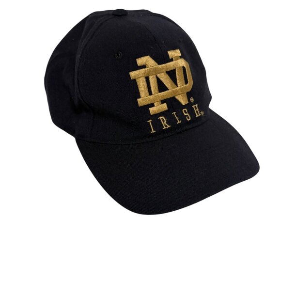 Vintage Reebok Notre Dame Fighting Irish Snapback Hat NCAA College Blue Cap - Picture 1 of 8